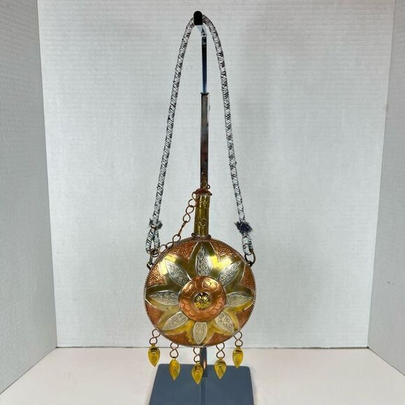 VTG Moroccan Islamic Cantinplora Water Snuffs Bottle Powder Flask Copper Brass - Picture 7 of 13